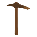Crafted pickaxe